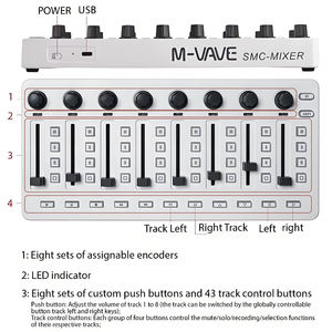 Consola mezcladora controlador de almohadillas de batería teclado <span class=keywords><strong>MIDI</strong></span> inalámbrico portátil de venta al por mayor precio barato tienda de fábrica al por mayor - Product Image 5