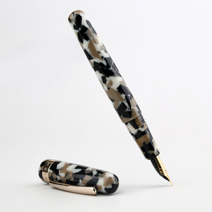 Pluma estilográfica de MoonMan-M300 para adultos y estudiantes, pluma de resina de color dorado, dos colores, para práctica de escritura y negocios - Product Image 2