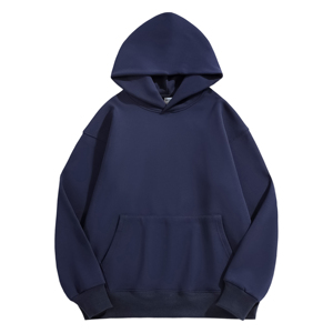 Sudadera con Capucha Blanca Extra Grande para Hombre, Manga Larga, Color Sólido, Casual, con Bolsillo, Tejido de Felpa Francesa, para Otoño - Product Image 5