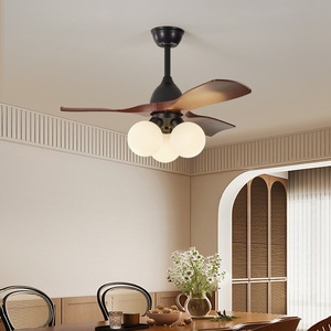 New Chinese Style <b>Fan</b> Light New Restaurant Hanging <b>Fan</b> Light Middle Ancient Frequency Conversion Bedroom Hanging <b>Fan</b> Light Mute - Product Image 3