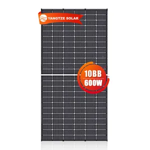 Grosir sel surya monokristalin Panel fotovoltaik putih vertikal 500W dengan sertifikat TUV colokan modul daya 600W