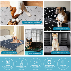 Almohadillas <span class=keywords><strong>de</strong></span> entrenamiento para cachorros impermeables <span class=keywords><strong>de</strong></span> poliéster reutilizables con puntos antideslizantes, extra absorbentes, para entrenamiento <span class=keywords><strong>de</strong></span> <span class=keywords><strong>perros</strong></span>, <span class=keywords><strong>de</strong></span> fábrica. - Product Image 6