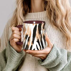 Image personnalisée USA Made 11oz Moderne Design Classique Tasse à Café en Argile Coloré Couvercle Écologique Sublime Stocké pour Cadeaux d'Affaires Sûr 400ml - Product Image 2