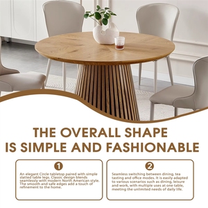 <span class=keywords><strong>Tavolo</strong></span> da Pranzo <span class=keywords><strong>Rotondo</strong></span> Moderno, <span class=keywords><strong>Design</strong></span> alla Moda, Adatto per Riunioni Familiari, Multifunzionale - Product Image 6