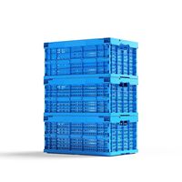 Vente directe d'usine, caisse de rangement et de transport en plastique pliable pour la vente en gros