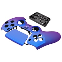 Kits de coque avant bleu violet caméléon brillant redessiné eXtremeRate Luna avec couvercle de pavé tactile pour manette PS5