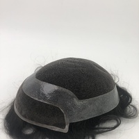 Système de remplacement capillaire EMEDA 8x10 en dentelle suisse, cheveux humains Remy, toupet pour hommes