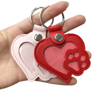 Nouveau design porte-clés commémoratif pour poils d'animaux, mignon porte-clés pour chats et chiens avec sac de rangement portable pour poils d'animaux