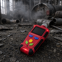 Détecteur de gaz O2 H2S NH3 CO à aspiration par pompe, alarme 3 voies (sonore, visuelle, vibratoire), antidéflagrant, auto-calibrage