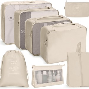 Ensemble de sacs de rangement de voyage 7-10 pièces, grande capacité, organisateur de valise portable, vêtements, literie, sous-vêtements, articles de toilette, cosmétiques - Product Image 6