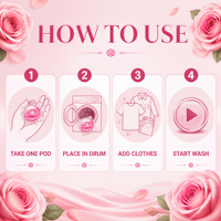 Lessive en dosettes hautement concentrée, respectueuse de la peau, écologique et jetable pour le nettoyage des vêtements