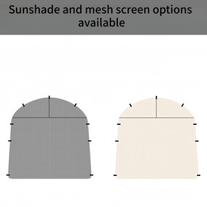 Tente de camping familiale quatre saisons pour 4 à 8 personnes, imperméable, avec poteaux en fibre de verre - Product Image 5