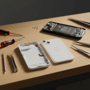 Carcasa Intermedia con Tapa Trasera para iPhone 14 Plus Blanca - Product Image 3