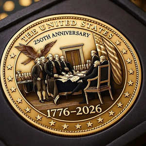 Amerikaanse 250-jarig jubileum herdenkingsmunt, Amerikaanse vlag, patriottische verzamelmunt, verguld souvenir, uitdagingsmunt met afbeelding van een witte-ekelaar - Product Image 3
