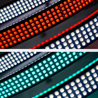 Kit de Luces LED RGBW de 4 Filas y 4 Piezas de 15, 17 y 20 Pulgadas para Ruedas, con Control Remoto por Aplicación, Multicolor, para Camionetas Todoterreno, IP67