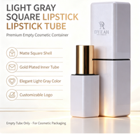 Étui à rouge à lèvres vide personnalisé, formes multiples (carré, rond), tube de luxe pour maquillage, emballage cosmétique pour marque de produits de beauté