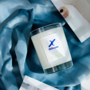 AIKUN-Tarro de vela de vidrio, cera de soja con tapa, velas perfumadas románticas, Impresión de vela de vidrio para dormitorio - Product Image 3