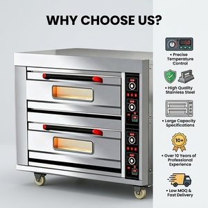 Four électrique commercial à double étage et <span class=keywords><strong>quatre</strong></span> plateaux, idéal pour les boulangeries, la pizzeria, le pain et les gâteaux - Vente chaude - Product Image 6