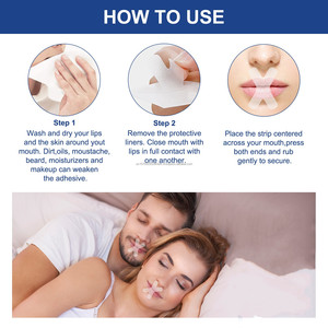 Bande adhésive transparente en forme de X Geesion pour la bouche, anti-ronflement, patchs corporels en PE, sommeil amélioré, respiration confortable, 30 pièces/boîte - Product Image 6