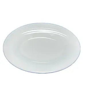 Овальная тарелка для закусок и сухофруктов с тиснением в европейском стиле