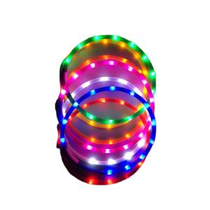 प्रचार उत्पाद के नेतृत्व में चमकदार कस्टम इलेक्ट्रॉनिक यूएसबी रिचार्जेबल लाइट अप डार्क डॉग कॉलर और पट्टा में चमकती पालतू चमक - Product Image 1