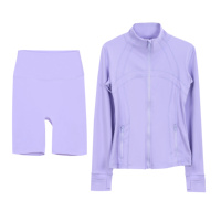   Conjunto Deportivo de Alta Calidad para Mujer, Chaqueta de Manga Larga Suave y Cómoda para Gimnasio, Entrenamiento, Fitness, Yoga