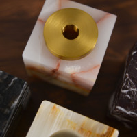 Brûleur à huile en marbre, bougie artisanale, diffuseur d'aromathérapie pour la décoration de la maison, diffuseur d'arômes, huiles essentielles