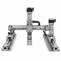 Table coulissante robotisée CNC à 3 axes XYZ de 45 mm en acier allié de haute précision 0,05 mm avec guidage linéaire et roulement pour l'automatisation de tourneuse