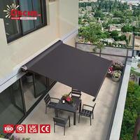 Auvent rétractable à cadre en aluminium, auvent automatique résistant aux intempéries, auvent intelligent pour terrasse, balcon, Europe, Amérique du Nord, auvent à cassette intégrale