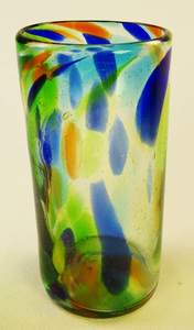 Vasos de vidrio líquido de confeti, vaso de remolino, soplado a mano, Juego de 4, 20 onzas - Product Image 4