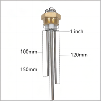 Sonde d'électrode de niveau d'eau en laiton ou en cuivre pour chaudière à vapeur, trois électrodes, longueur personnalisable 1 1/2 pouces, 3/4 pouces