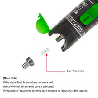 Localizador Visual de Fallas (VFL) de Fibra Óptica Tipo Pluma, Láser Rojo de 650nm, Portátil, a Batería, 5-50mW, Medidor de Potencia para Pruebas de Cable FTTH