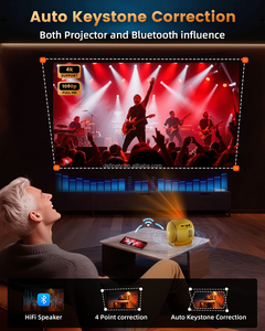Mini Proyector Inteligente de Tiro Ultra Corto, 720P, Compatible con 4K, Android 13, 200 <span class=keywords><strong>Ansi</strong></span> Lúmenes, Altavoces Integrados, WiFi 6, HIFI Estéreo, Portátil - Product Image 4