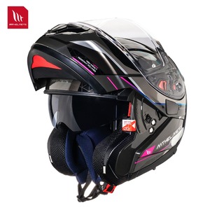 Casque relevable MTHELMETS en ABS, double visière, déverrouillage rapide, homologué ECE, intérieur entièrement amovible, design graphique, casques de moto - Product Image 1