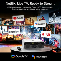 Nouveau projecteur 4K, 1900 lumens ANSI, contraste 22000:1, son stéréo 40W, mise au point automatique TOF, système Google, compatible Netflix