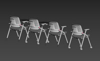 Usine directement mobilier scolaire conférence d'étudiant chaise de formation ergonomique étude bureau maille chaise de formation pliante avec roues