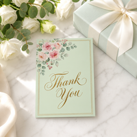 Cartes de remerciement personnalisées de luxe avec dorure à chaud, cartes de vœux de mariage haut de gamme, cartes cadeaux pour petites entreprises, écologiques, vente en gros