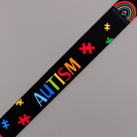 Porte-badge de sensibilisation à l'autisme, lanières en nylon imperméables et durables, porte-clés, porte-carte d'identité, sangle de téléphone pour la salle de sport, porte-clés