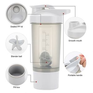 Top Selling Products 2023 Hydre Cup Dual Plastic Protein <b>Shaker</b> <b>Bottle</b> With Box - Product Image 2