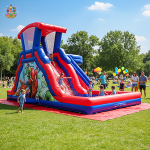 Vente en gros d'usine, trampoline en PVC commercial, <span class=keywords><strong>toboggan</strong></span> aquatique <span class=keywords><strong>gonflable</strong></span> extérieur pour location dans les parcs de trampolines et les parcs sportifs - Product Image 4