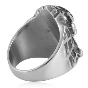 Anillo con forma de calavera yunnique para hombre, de acero inoxidable, estilo Punk, diseño geométrico, joyería de regalo 21020 - Product Image 2