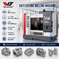 Centre d'usinage vertical CNC 3 axes XH7124 Mini Taiwan, machine de fraisage automatique universelle économique
