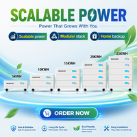 Madsun Stackable LiFePO4 baterai 25kWh 10kWh 5kWh penyimpanan energi rumah hibrid off grid
