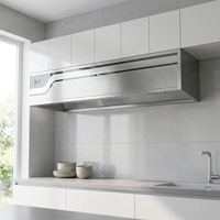Hotte aspirante commerciale Star UV en acier inoxydable, contrôlée par application, électrique, pour îlot de cuisine, extraction de fumée, ventilation pour la restauration
