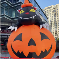 Modelo Inflable de Calabaza para Decoración de Eventos de Halloween, Globos Inflables Grandes con Forma de Calabaza