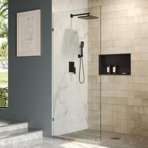 Puerta <span class=keywords><strong>de</strong></span> <span class=keywords><strong>ducha</strong></span> <span class=keywords><strong>de</strong></span> vidrio <span class=keywords><strong>fijo</strong></span> <span class=keywords><strong>de</strong></span> 36 "* 78", panel <span class=keywords><strong>de</strong></span> 10mm <span class=keywords><strong>de</strong></span> espesor duradero y estable, sin marco, pantalla <span class=keywords><strong>de</strong></span> baño - Product Image 1