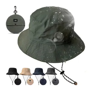 Quick Drying Fisherman Caps Women Men Summer Outdoor Beach Panama Hats Waterproof Hiking Bucket Hat With String