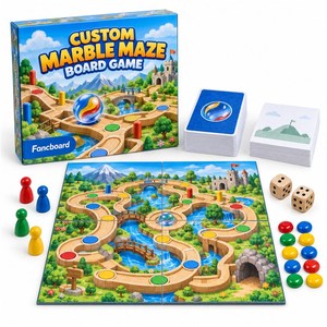 <span class=keywords><strong>Jeu</strong></span> de société de dextérité Fancboard Custom MARBLE MAZE |   Carton plié en quatre parties |   OEM/ODM - Product Image 1