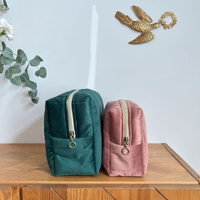 Pochette Personnalisée en Tissu, Trousse de Maquillage de Voyage Mini avec Logo Personnalisé pour Articles Cosmétiques Professionnels