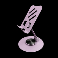 OEM/ODM Nouveau 360 °   Support de téléphone rotatif entièrement métallique, pliable, pour bureau, support de téléphone et tablette, vente en gros personnalisée